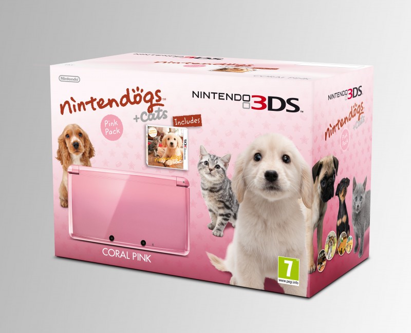 Nintendo 3DS: Pink Nintendo 3DS Coming To The United States Bundled With  Nintendogs + Cats - My Nintendo News